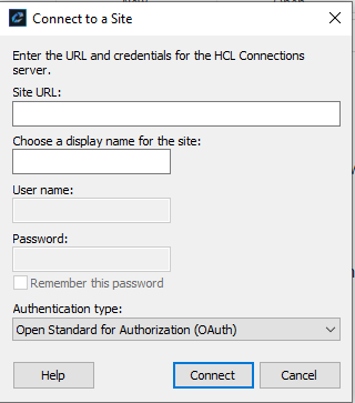 Connect to a site