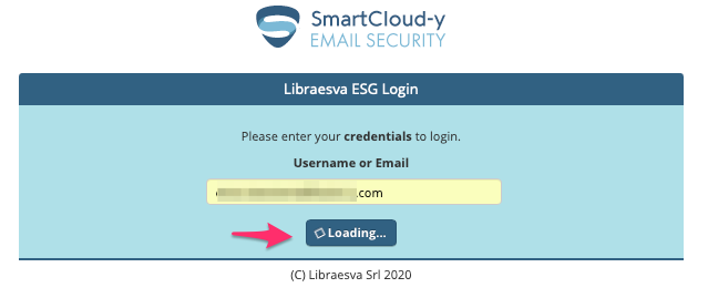 Libraesva login: username